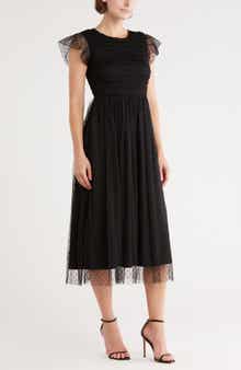 Blu Pepper Smocked Flutter Sleeve Midi Dress