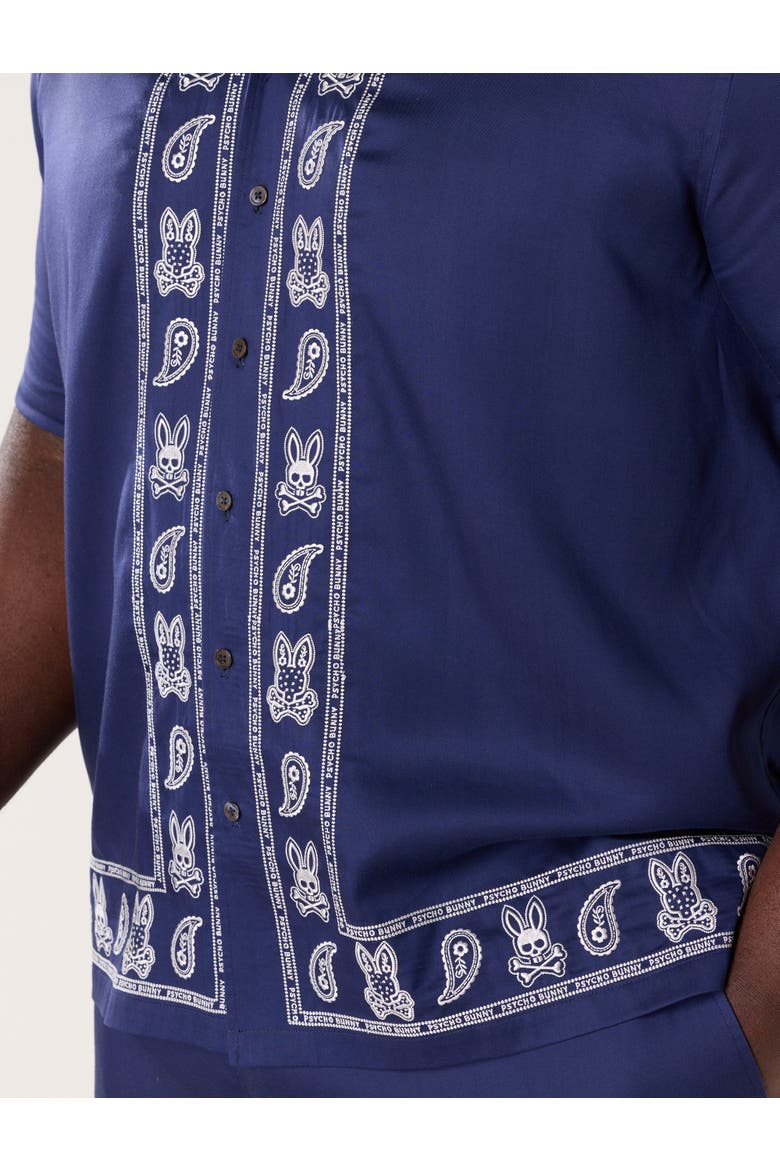 Big & Tall Embroidered Sport Shirt, Alternate, color, EVENING BLUE
