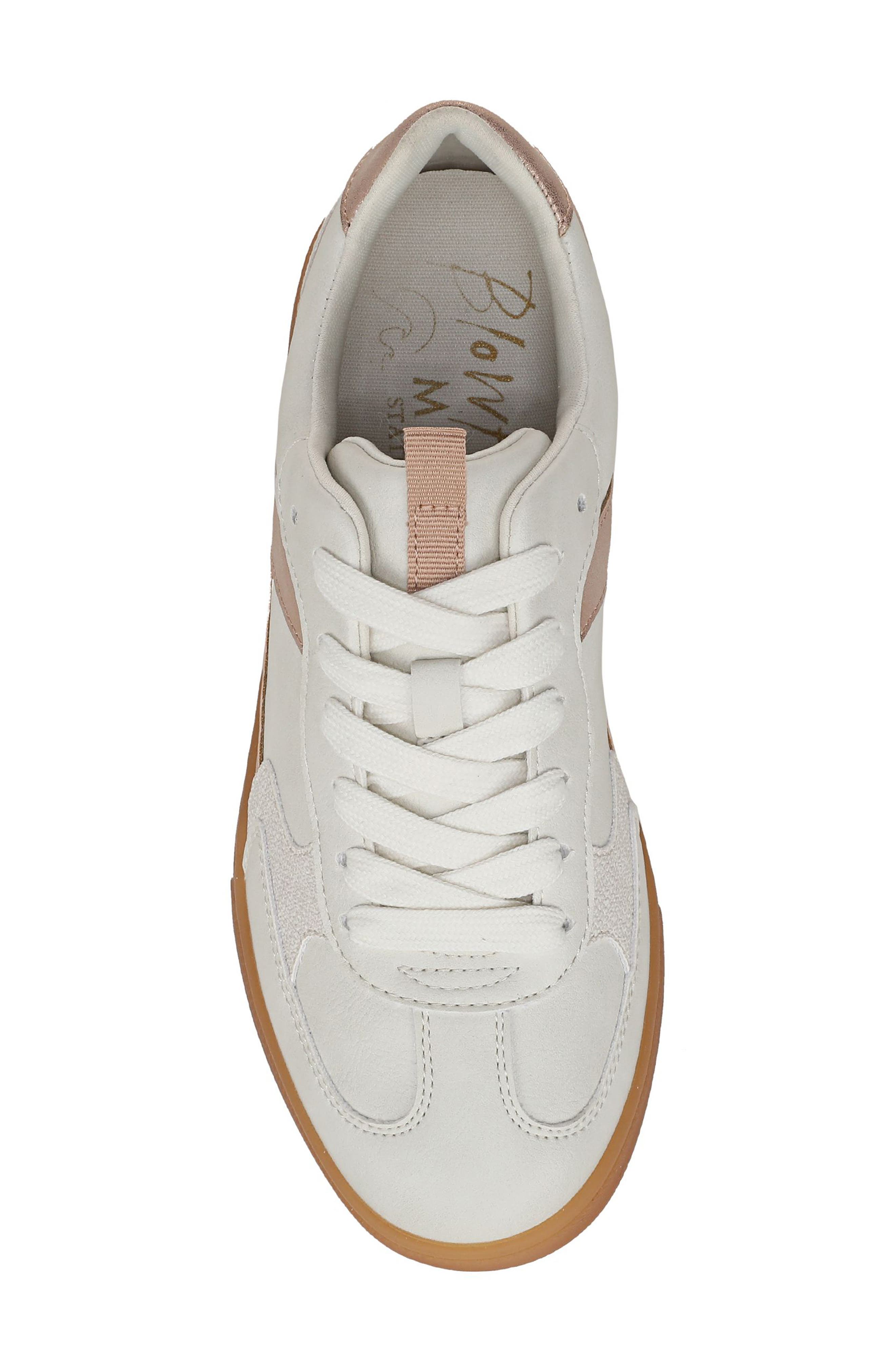 Blowfish Malibu Tastic Sneaker, Alternate, color, White / Rose Gold Faux Leather