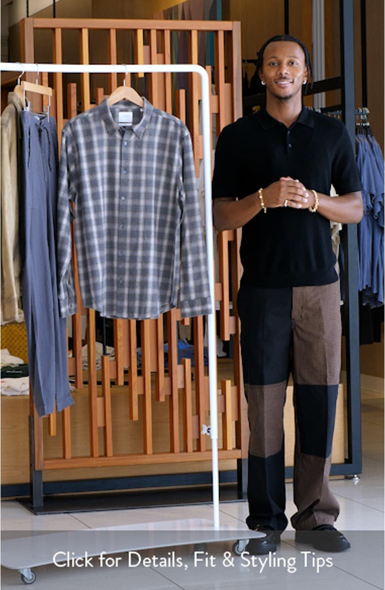 Mélange Plaid Button-Up Shirt, sales video thumbnail