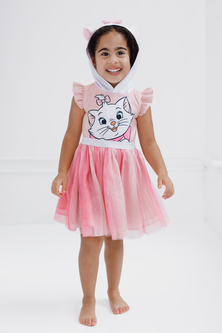 The Aristocats Marie Cosplay Hooded Dress, Alternate, color, Marie Pink White