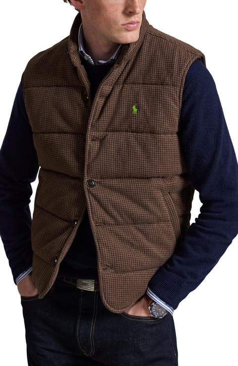 Houndstooth Jacquard Quilted Vest
