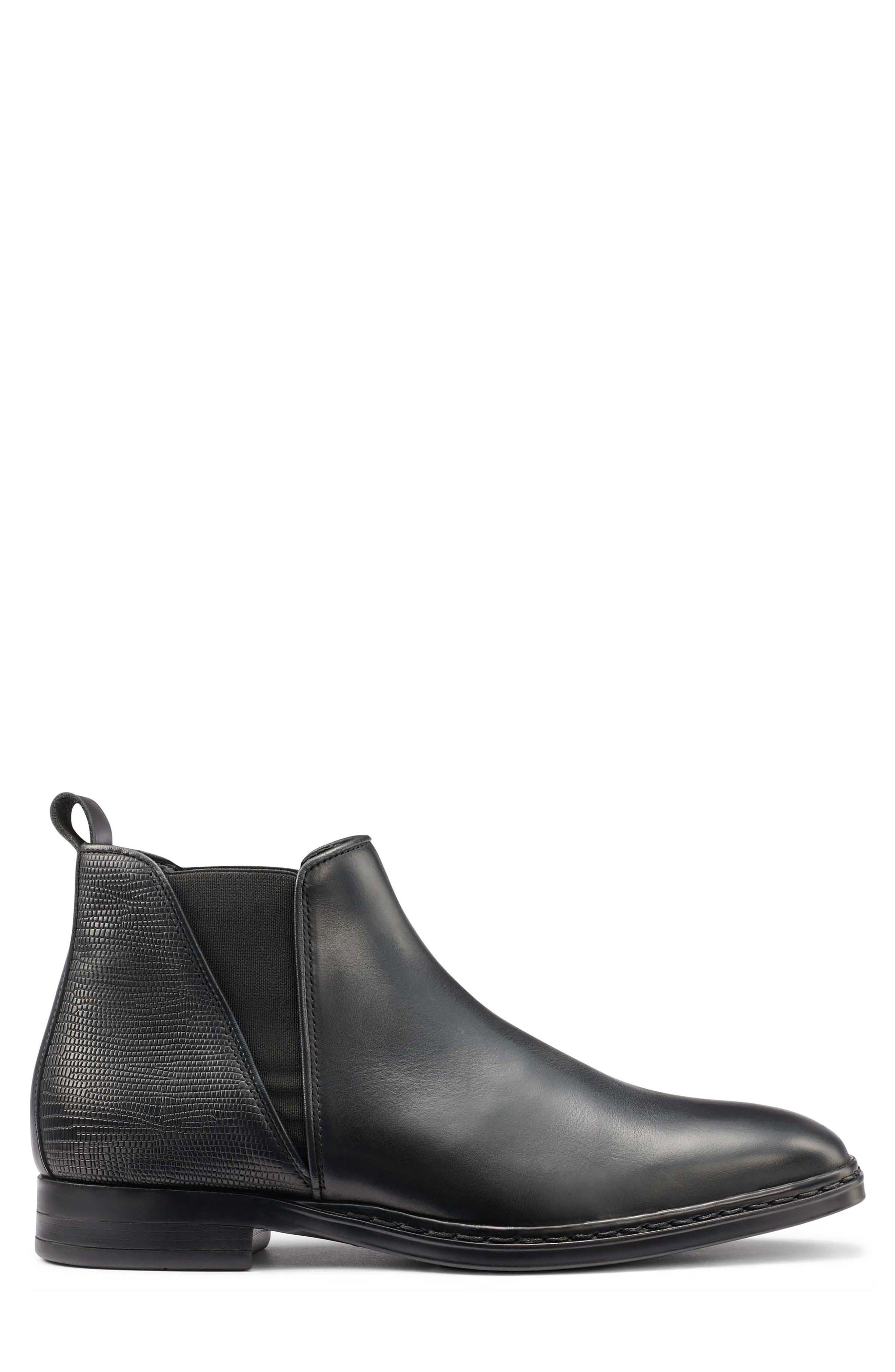 KARL LAGERFELD PARIS Lizard Embossed V-Gore Chelsea Boot, Alternate, color, 