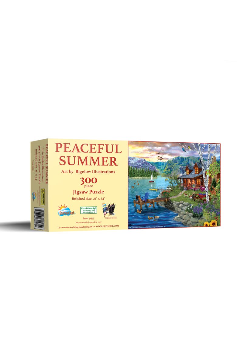 Peaceful Summer a 300 piece Jigsaw Puzzle for Adults, Main, color, Multicolor