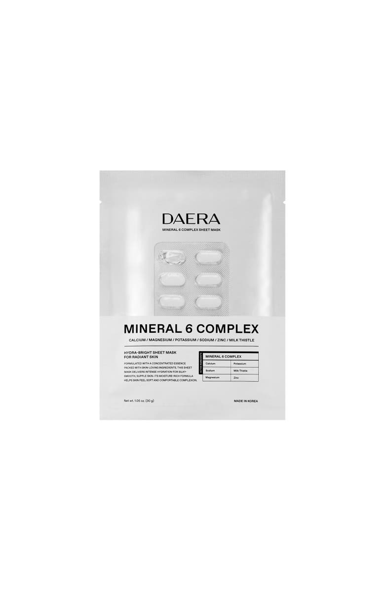 DAERA Mineral 6 Complex Sheet Mask, Alternate, color, White