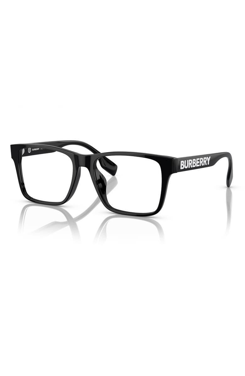 Burberry 55mm Square Optical Glasses, Alternate, color, Black / Demo Lens