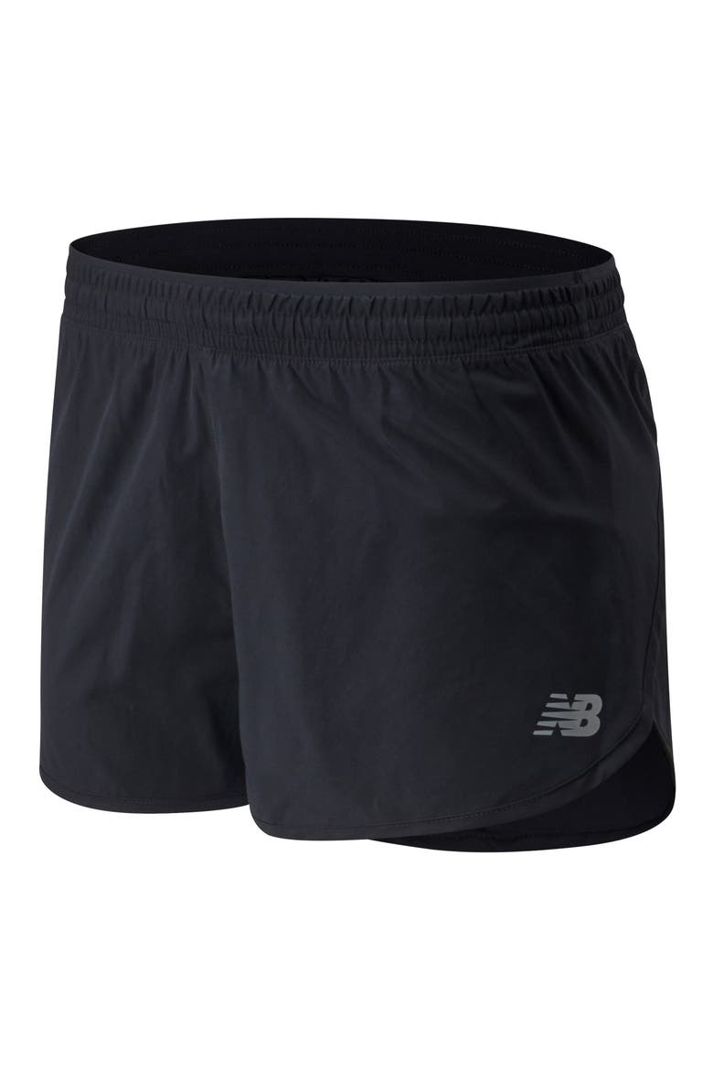 Accelerate Running Shorts, Main, color, BLACK