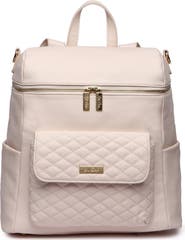 Luli Bebé Monaco Faux Leather Diaper Backpack