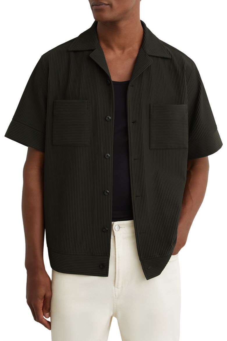 Odessa Rib Camp Shirt, Main, color, GREEN