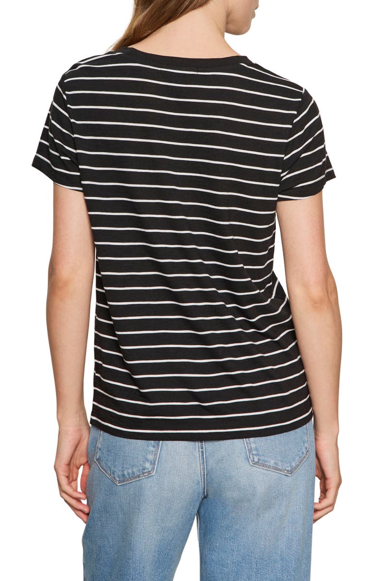 Sanctuary The Perfect T-Shirt, Alternate, color, Black/ White Stripe