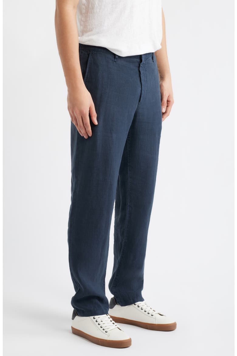 Evan Back Elastic Waist Linen Dress Pants, Alternate, color, SAIL