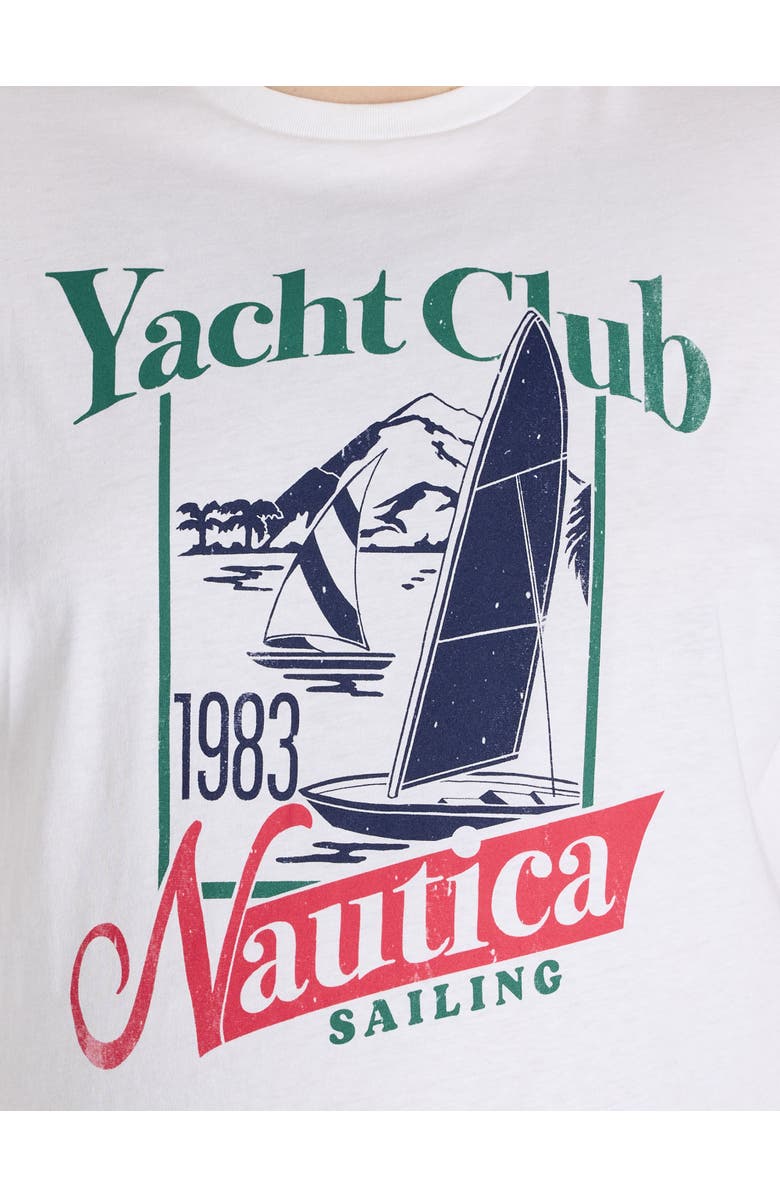 Nautica Big & Tall Yacht Club Graphic Tee, Alternate, color, Bright White