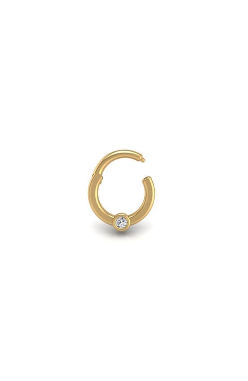 Seed2stone Cyclops Flat Hoop Earring In Gold