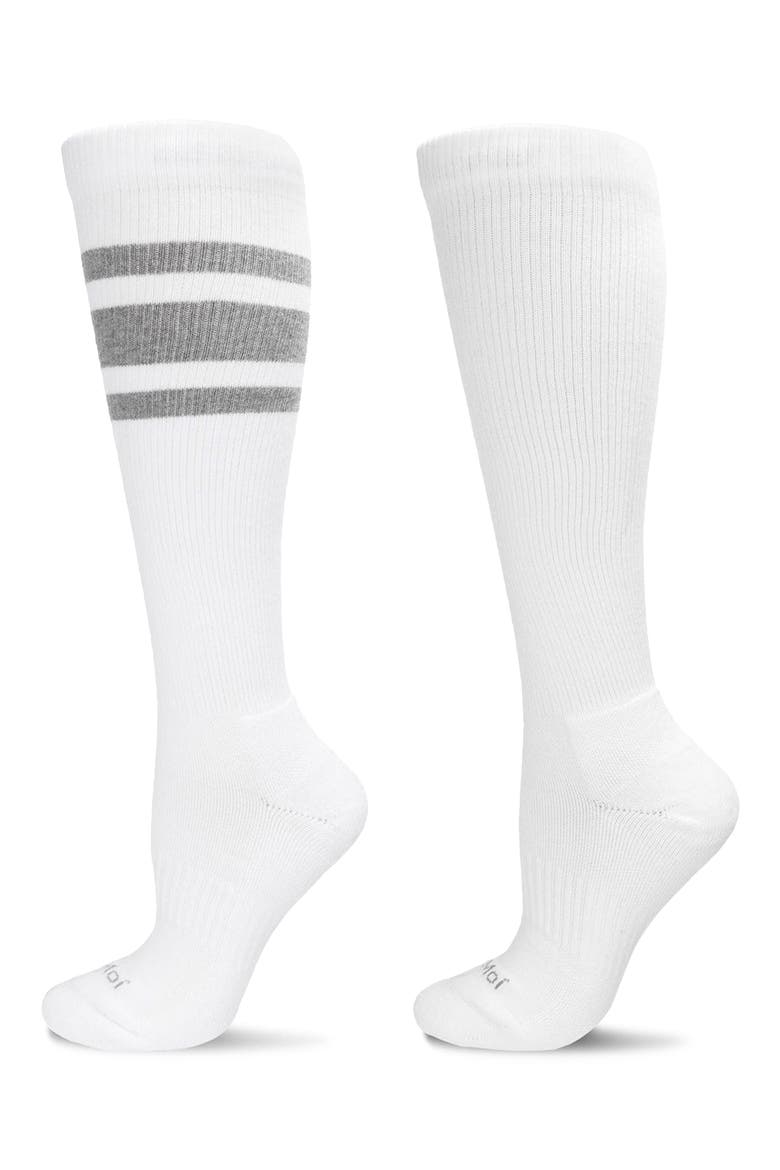 Assorted 2-Pack Knee High Compression Socks, Main, color, WHITE