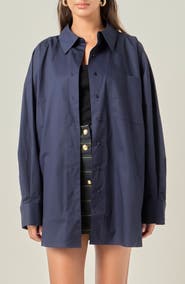 English Factory Oversize Button-Up Shirt