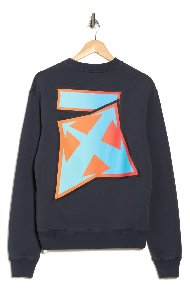 Off-White Degrade Thunder Slim Cotton Sweatshirt, Alternate, color, 