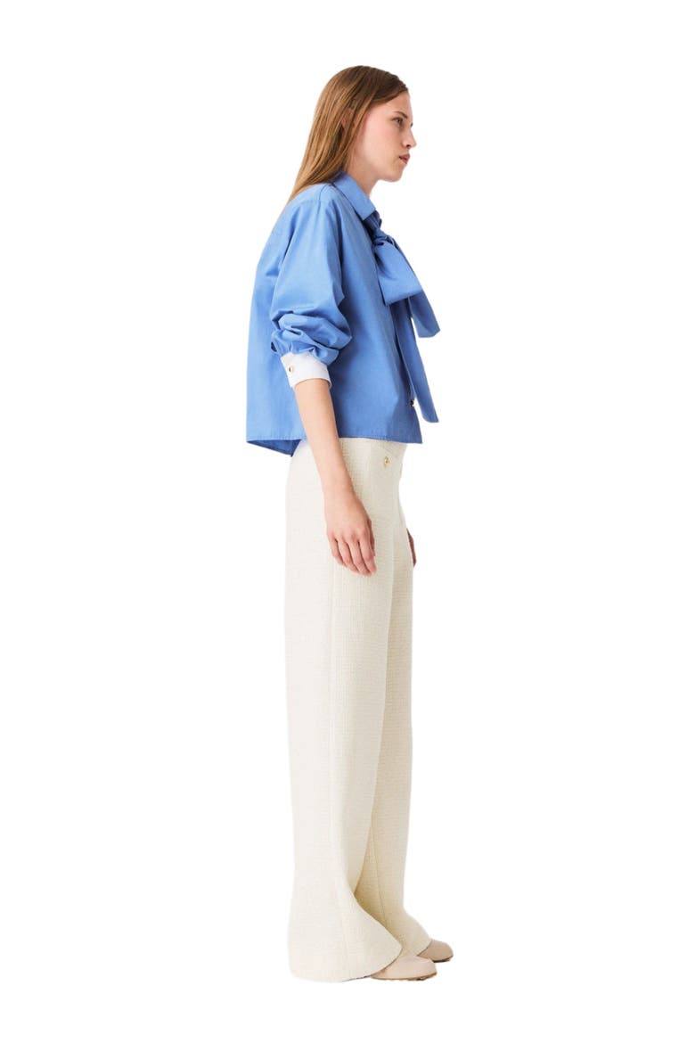 Lurex tweed trousers, Alternate, color, Ecru