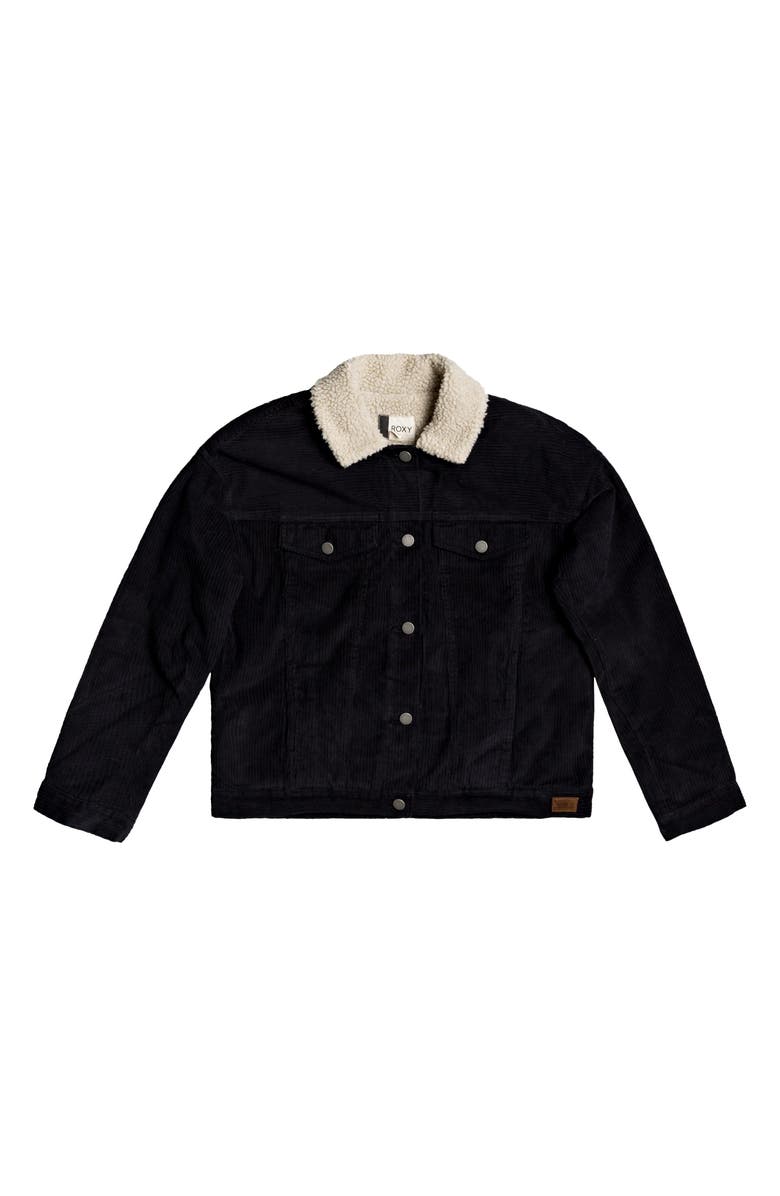 Roxy Good Fortune Fleece Trim Cord Jacket, Alternate, color, 