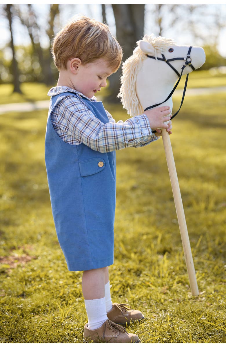Little English Kids' Long Sleeve Cotton Peter Pan Shirt, Alternate, color, Clarkson Plaid