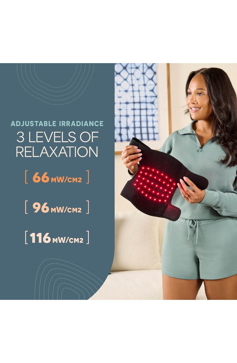 Lifepro Red Light Therapy Knee Massager 660nm & 850nm Infrared LED Knee Brace Device, Alternate, color, Rechargable