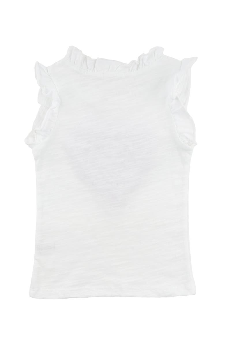 oh baby! Ruffle Heart Bright Pink Sparkle Rebekah Ruffle Tank, Alternate, color, Oyster