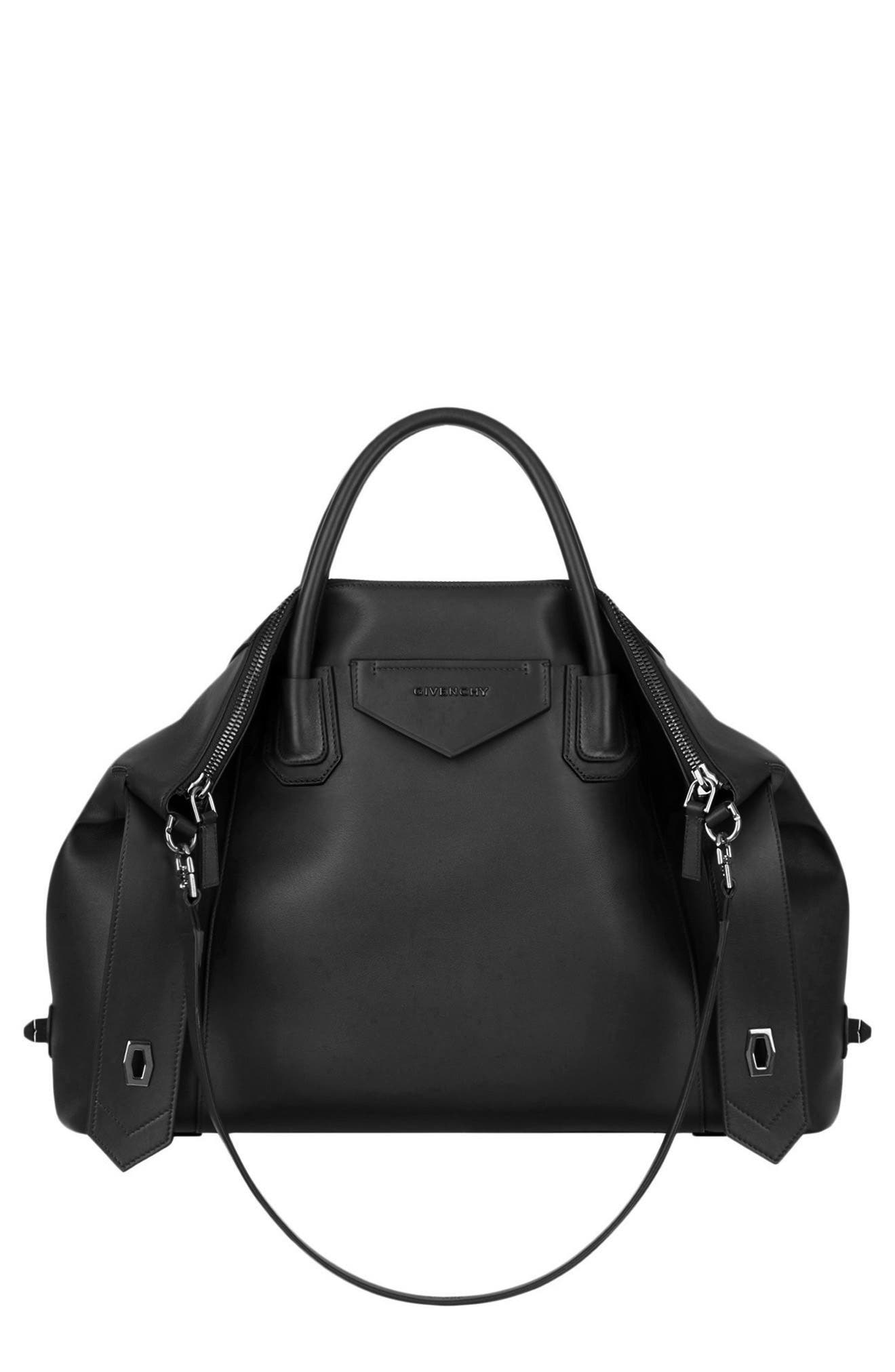 Givenchy Antigona Soft Medium Leather Satchel, Main, color, 