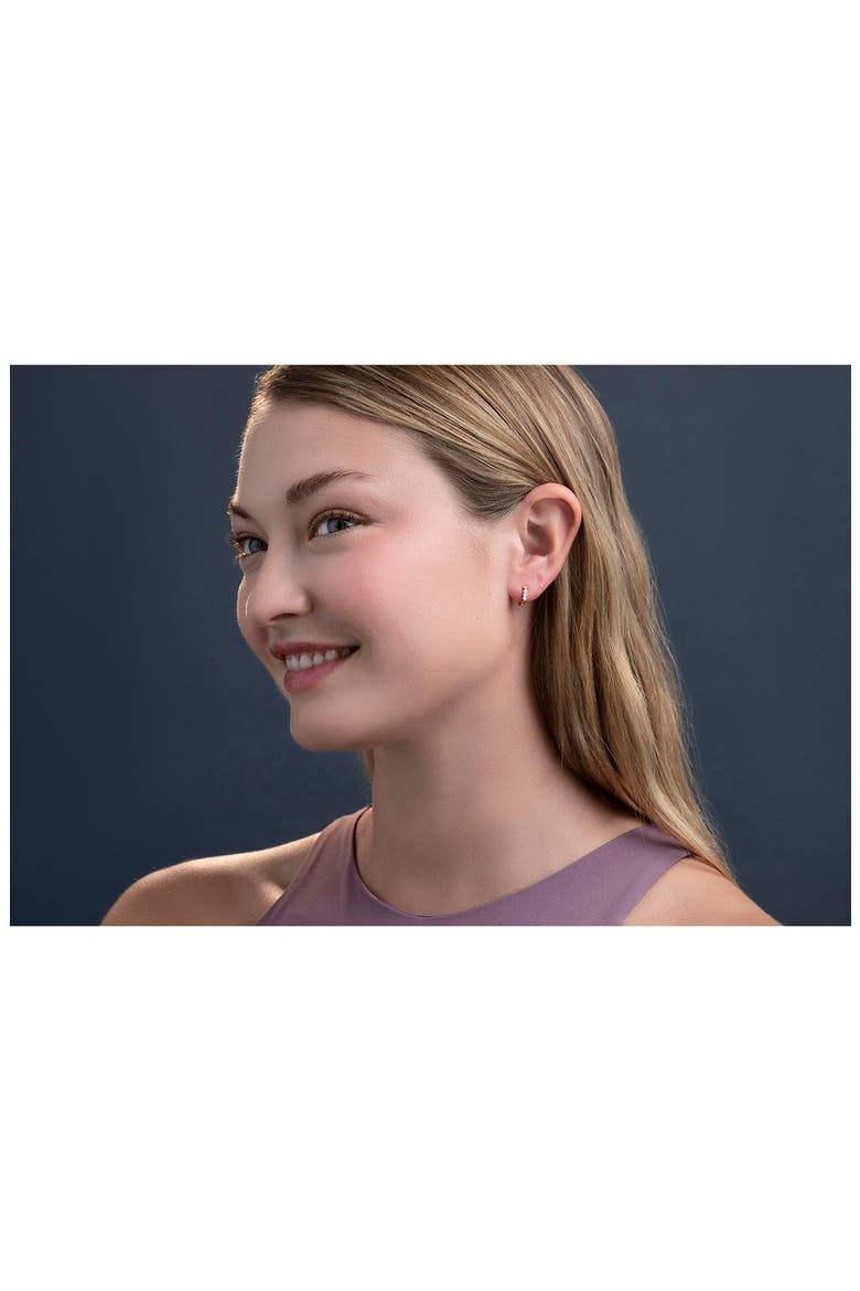 Varda Diamond Link Huggie Hoop Earrings (Nordstrom Exclusive), Alternate, color, 18K YELLOW GOLD