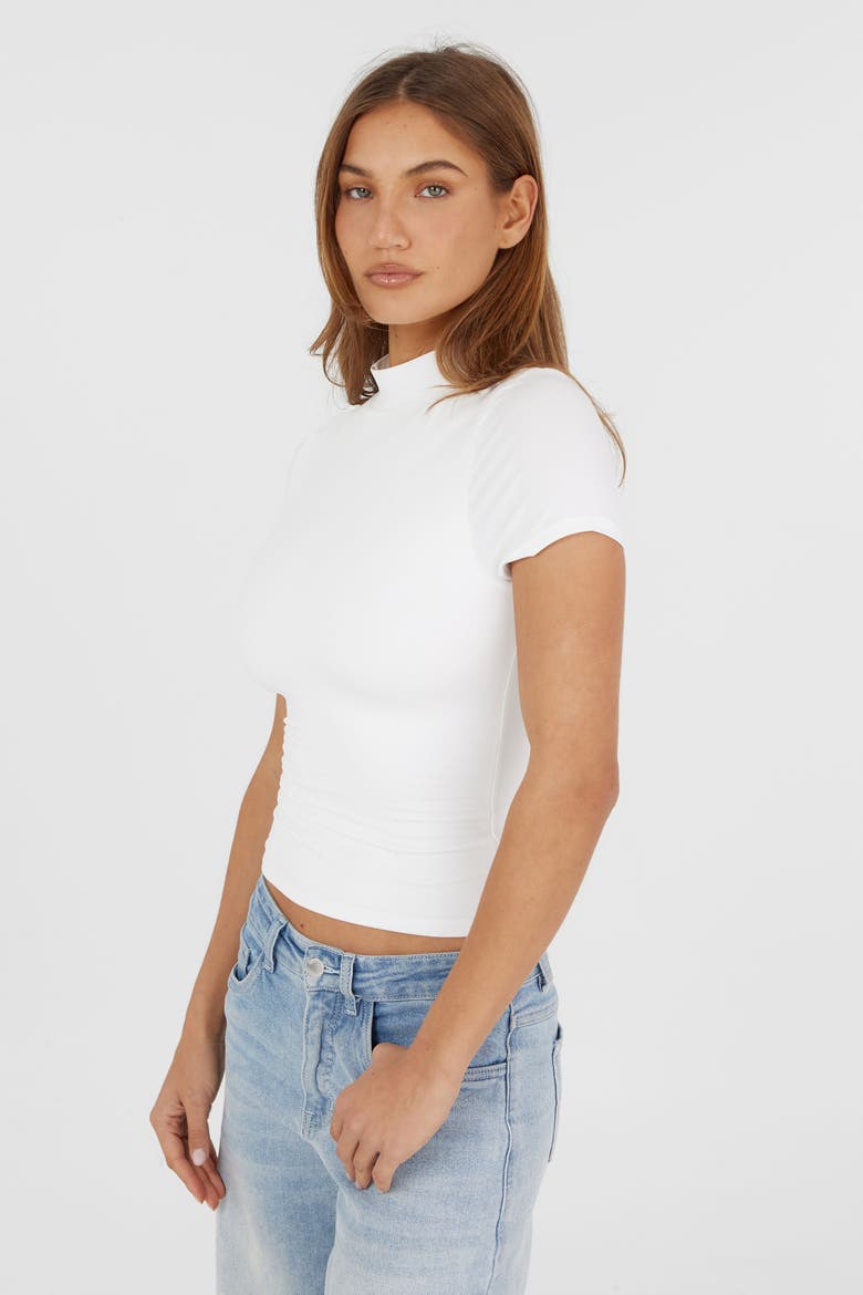 Madeleine Tee, Alternate, color, White