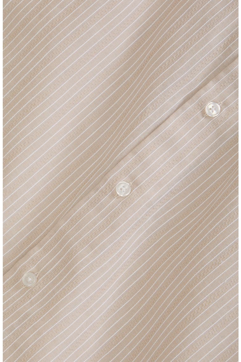 Stripe Long Sleeve Button-Up Shirt, Alternate, color, OXFORD TAN