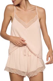 Eberjey Kari Lace Trim Short Pajamas