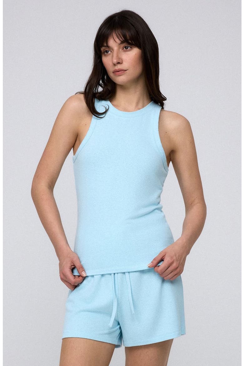 Selene Lounge Shorts, Alternate, color, Sky Blue