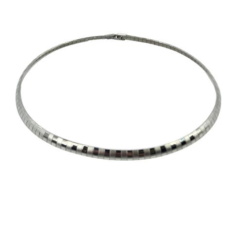 Vintage 1980s Silvertone Collar Necklace
