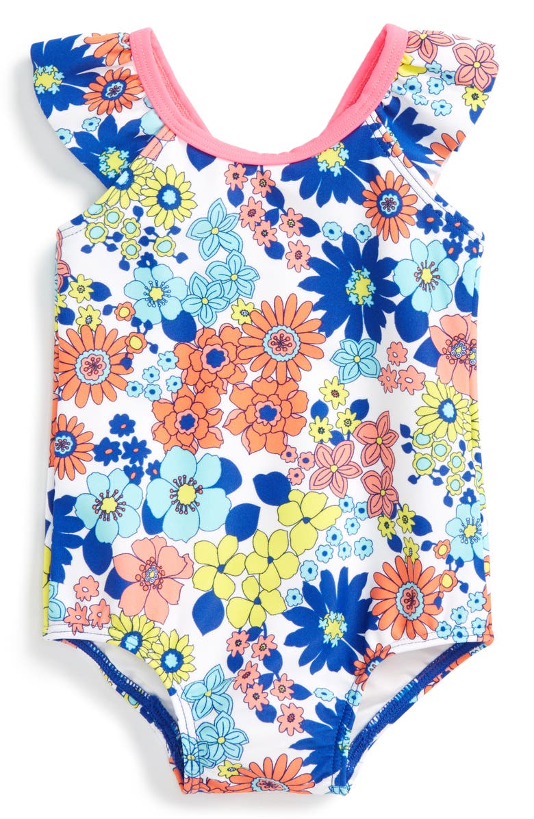 Tucker + Tate Flutter Sleeve One-Piece Swimsuit, Main, color,