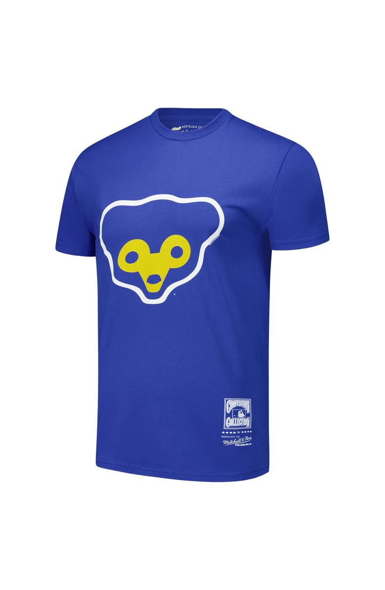 Mitchell & Ness Men's Mitchell & Ness Royal Chicago Cubs Cooperstown Collection Logo T-Shirt, Alternate, color, 