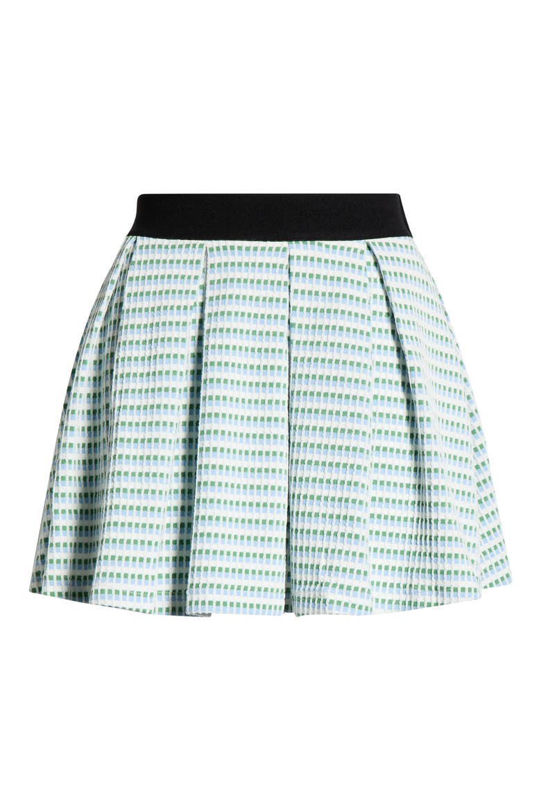 Hyatt Geo Print Pleated Mini, Alternate, color, WHITE LIGHT BLUE MULTI