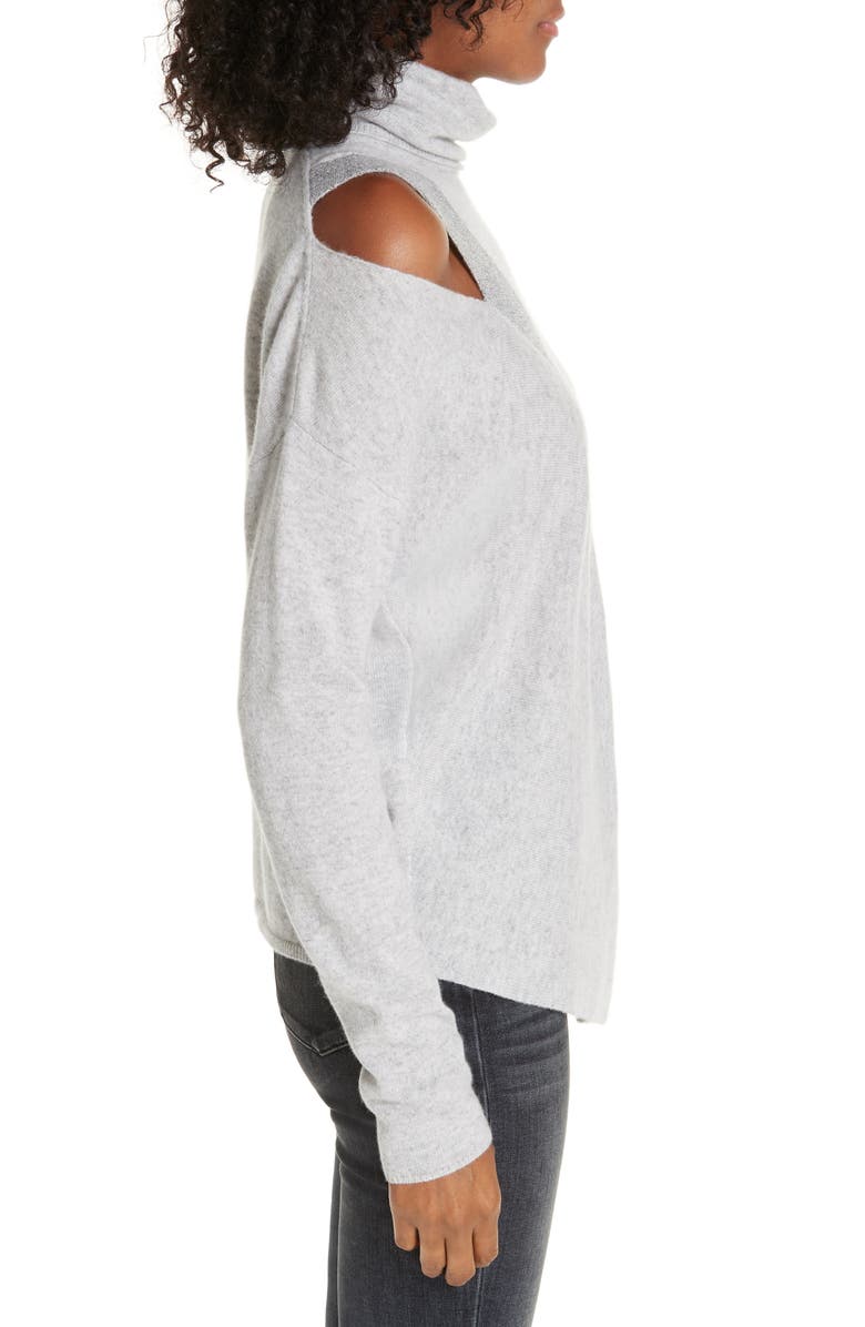 Brochu Walker Fae Cold Shoulder Asymmetrical Cashmere Blend Sweater, Alternate, color, 