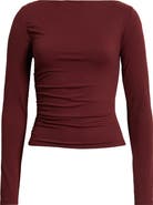 Open Edit Ruched Side Top