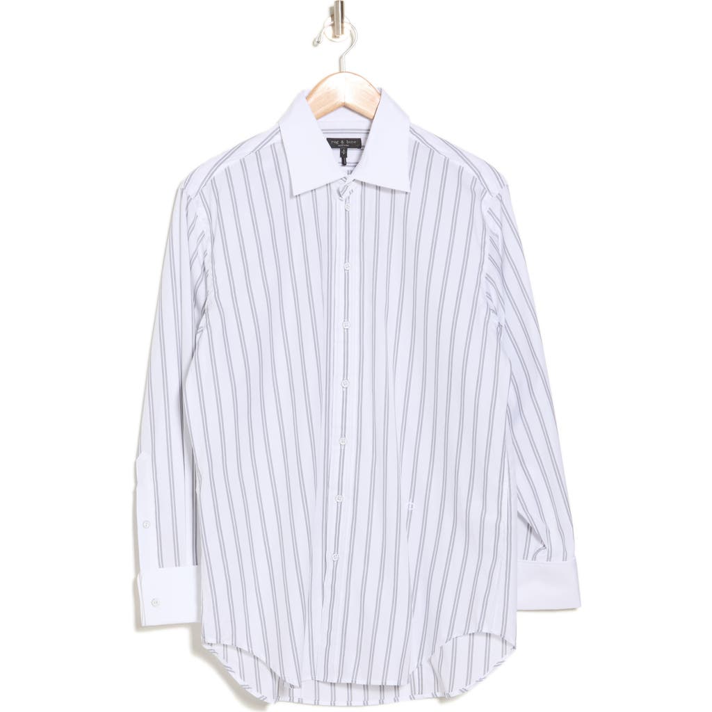 Rag & Bone Diana Stripe Shirt In White Stripe