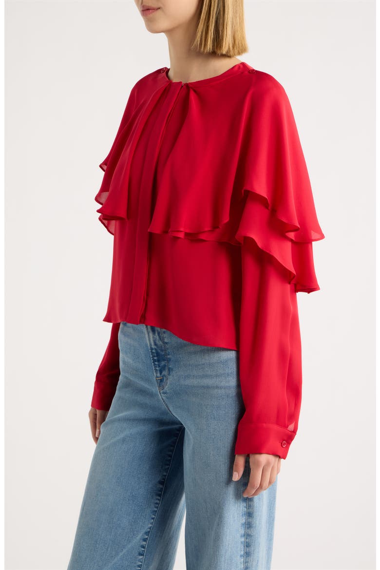 The Wrap Cape Top, Alternate, color, LIPSTICK