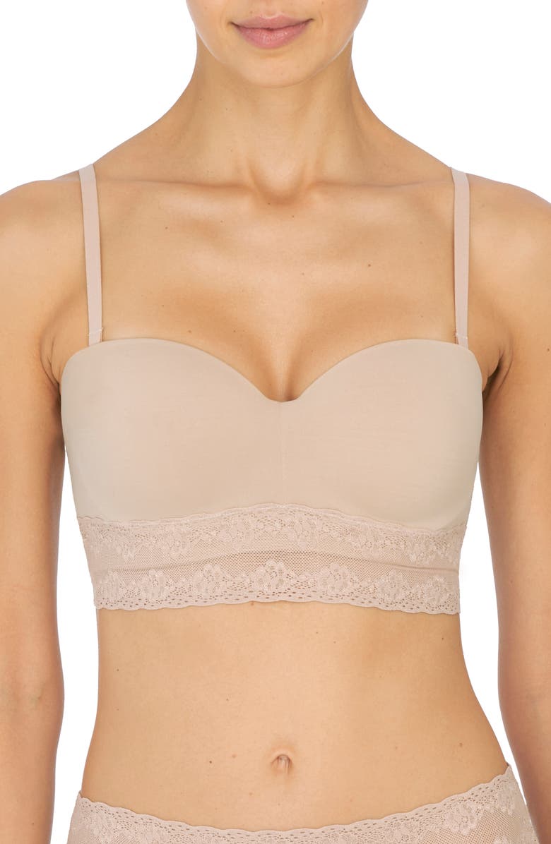 Natori Bliss Perfection Strapless Underwire Bra, Alternate, color, Cafe
