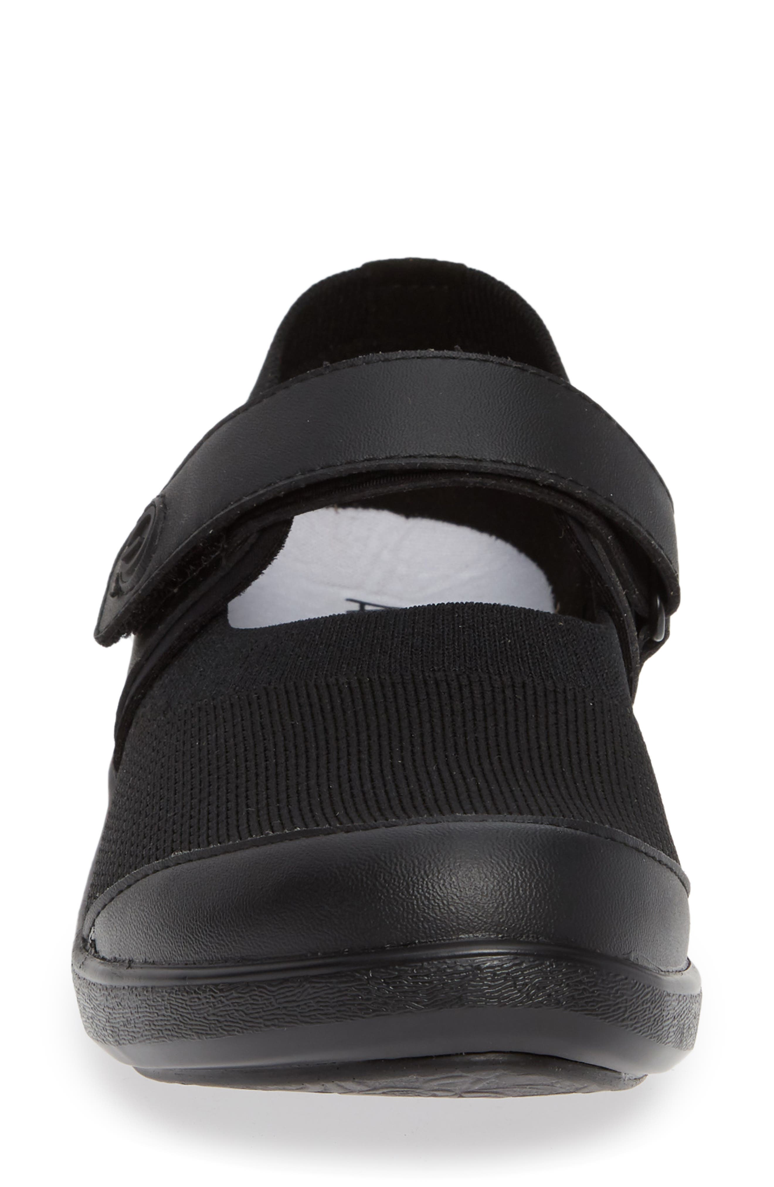 Qutie Mary Jane Flat, Alternate, color, ALL BLACK LEATHER