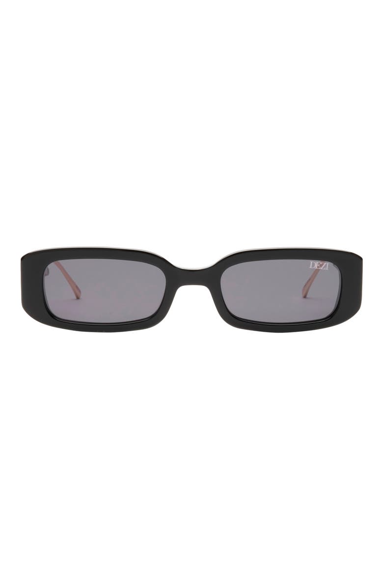 Lil Drippy 49mm Rectangular Sunglasses, Main, color, LIL DRIPPY BLACK / DARK SMOKE
