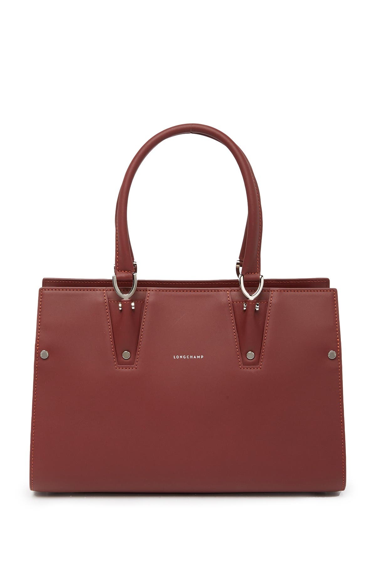 Longchamp Paris Premier Leather Satchel, Main, color, 