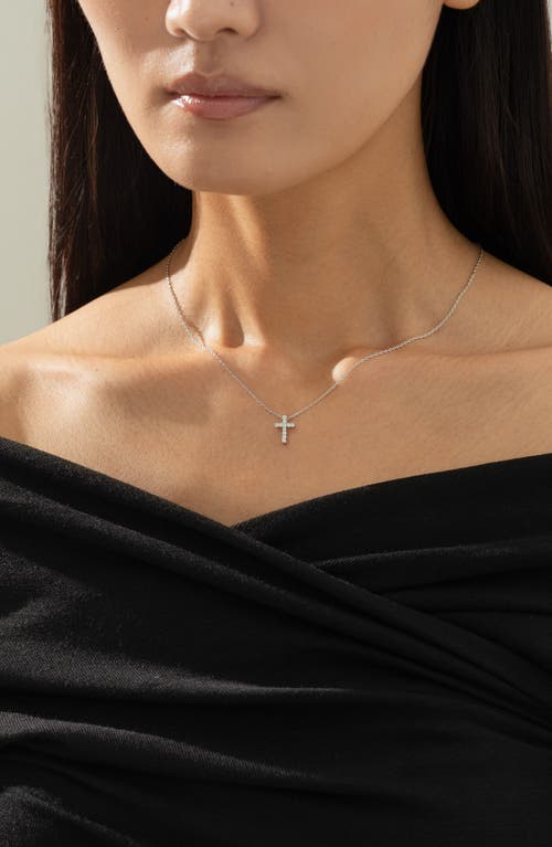 Bearfruit Jewelry 14k Gold Plated Aveline Crystal Cross Necklace Holiday Gift Guide In Metallic