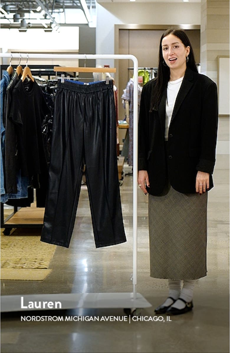High Waist Faux Leather Pants, sales video thumbnail