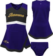 Outerstuff Girls Toddler Purple Baltimore Ravens Cheer Captain Dress with Bloomers
