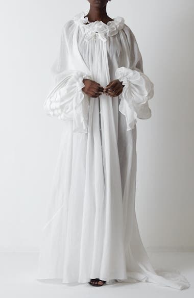 courthouse wedding dress long sleeve Long sleeve minimal wedding dress | Court marriage dress main image 0