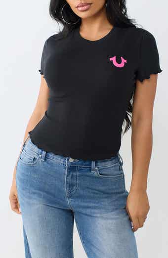 Wings Lettuce Edge Rib Baby Tee