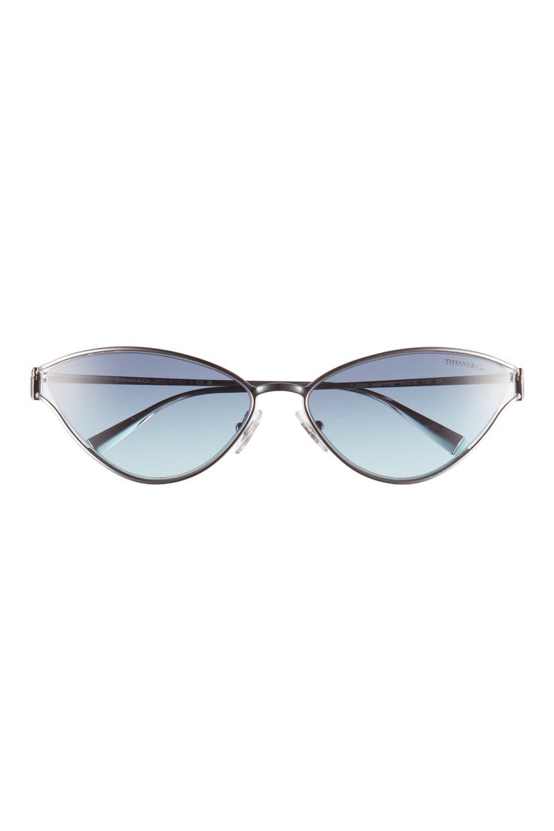 61mm Cat Eye Sunglasses, Main, color, SILVER