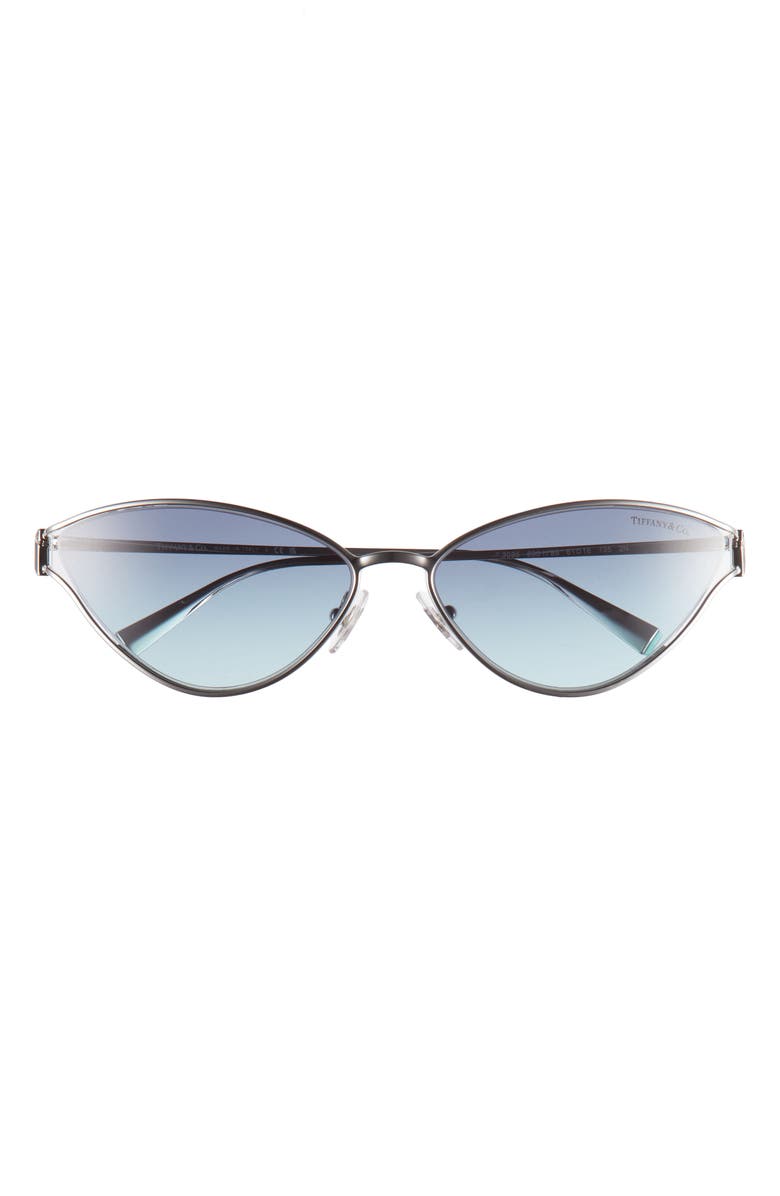 Tiffany & Co. 61mm Cat Eye Sunglasses, Main, color, Silver